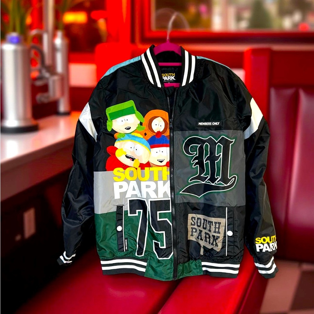 Members Only NWT Size Small South Park Nickelodeon Animated Black Bomber Jacket - Picture 13 of 13